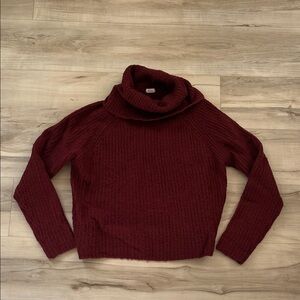 Cozy Burgundy Turtleneck Sweater